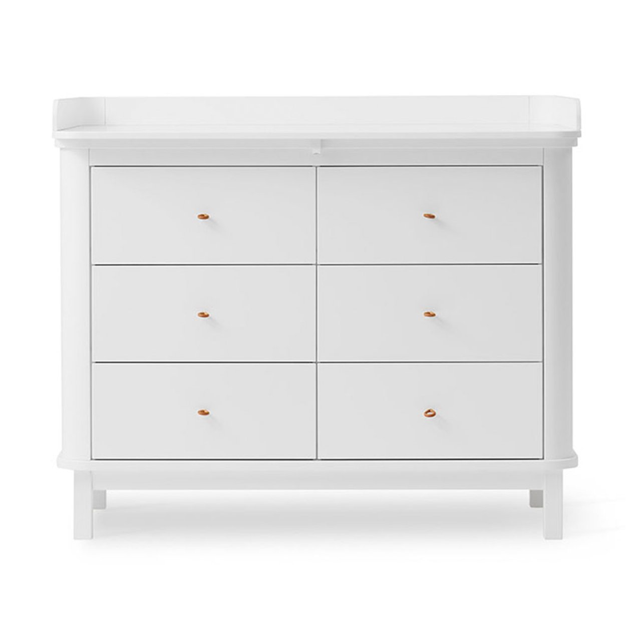 Commode avec grand plan à langer Wood - Blanc