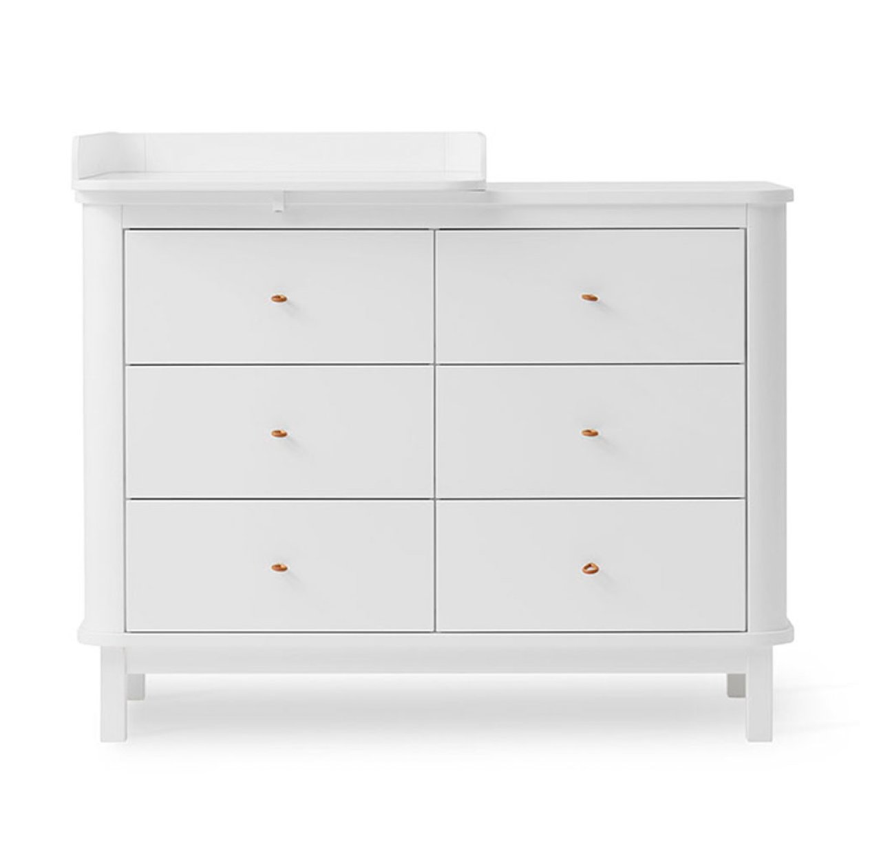 Commode avec petit plan à langer Wood - Blanc