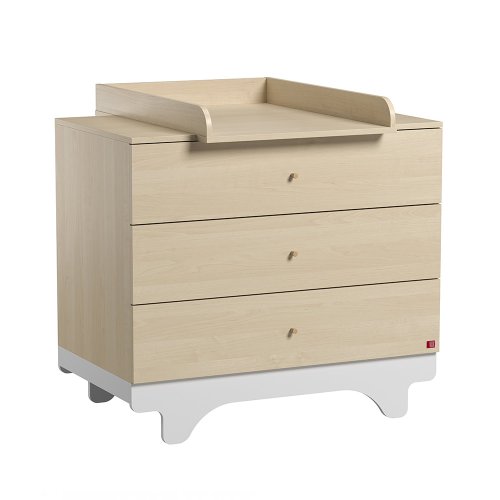 Commode à langer 3 tiroirs Playwood - Bouleau/Blanc