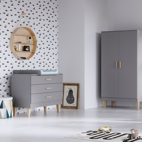 Commode à langer Lounge - Gris clair