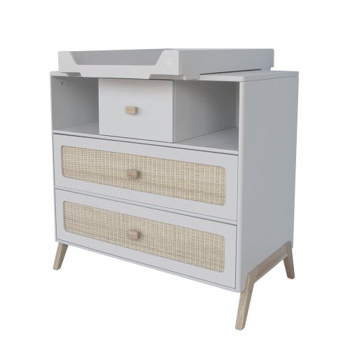 Commode cèdre et rotin Marélia - Lune