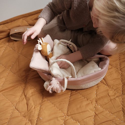 Couffin pour poupée - Ocre