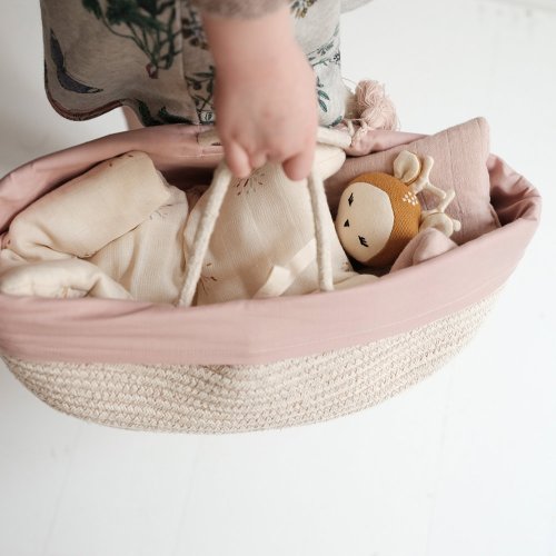 Couffin pour poupée - Ocre