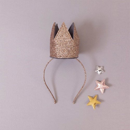 Couronne à paillettes Alice - Argent