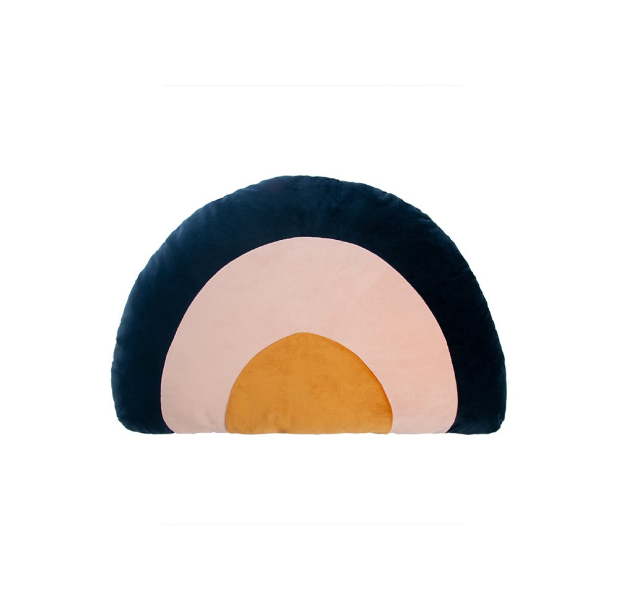 Coussin Velours Arc-en-Ciel - Bleu nuit
