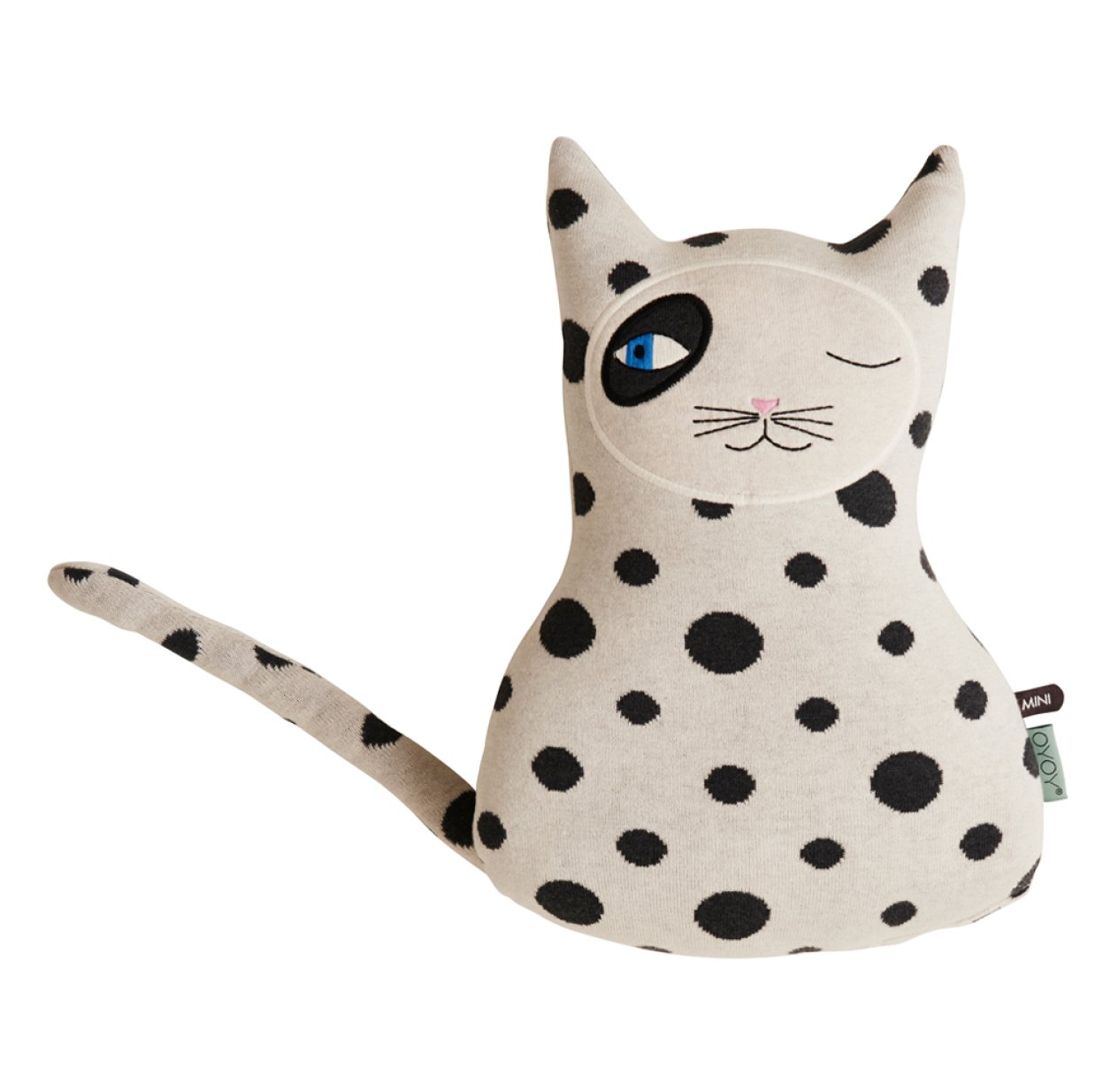 Coussin chat Zorro - Gris/Noir