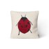 Coussin Brodé Coccinelle