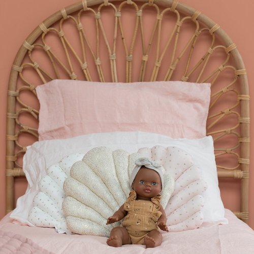 Coussin Coquillage Confetti - Rose pâle