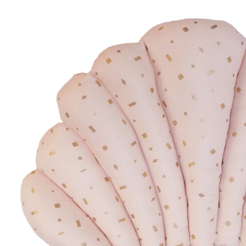 Coussin Coquillage Confetti - Rose pâle