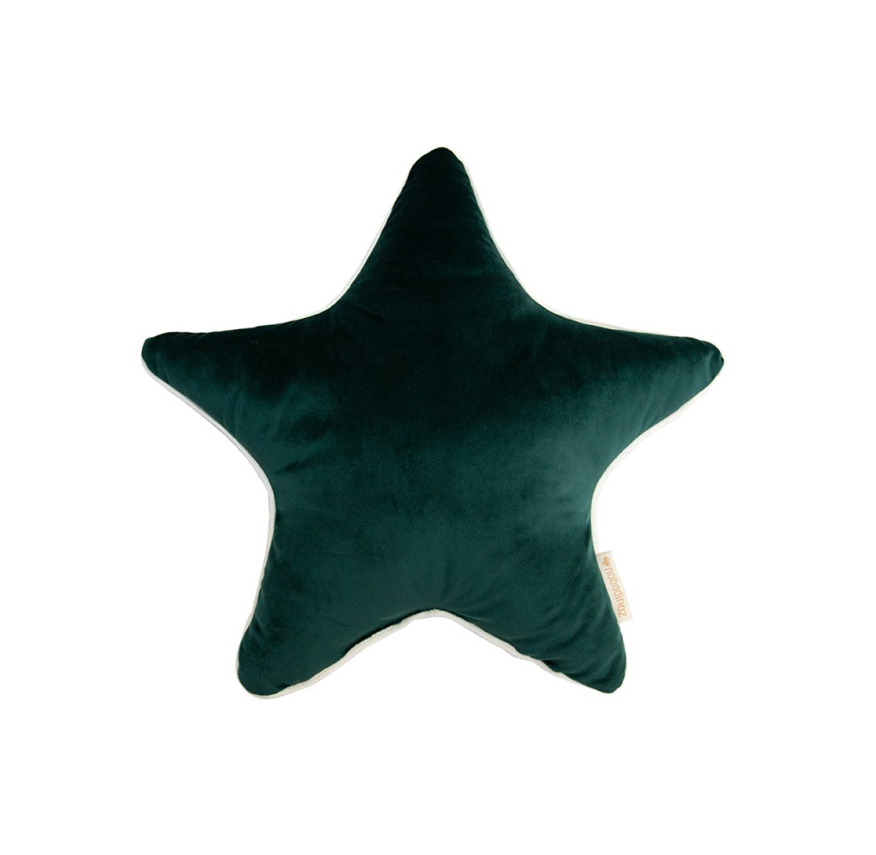 Coussin Etoile Velours - Emeraude