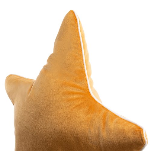 Coussin Etoile Velours - Moutarde