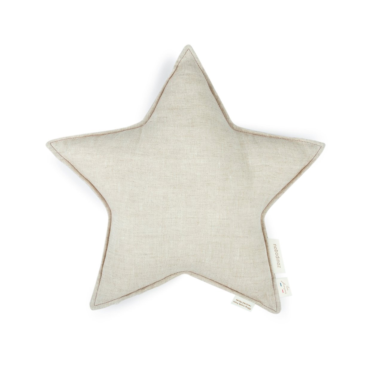 Coussin Etoile Lin Français - Greige