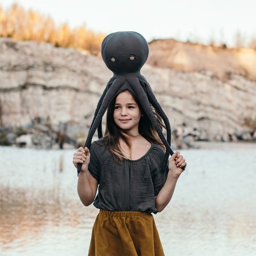 Coussin pieuvre Freddy dark grey - Gris anthracite