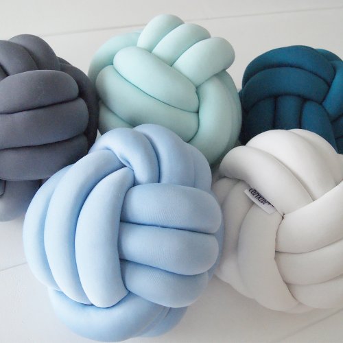 Coussin Knotball - Gris clair
