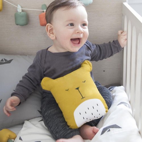 Coussin Lazy Bear - Jaune