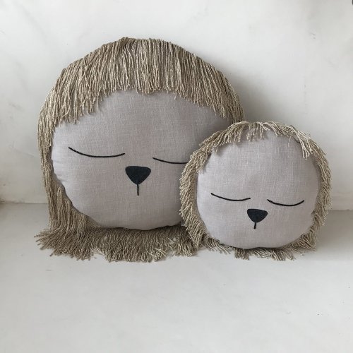 Coussin Lion - Sable