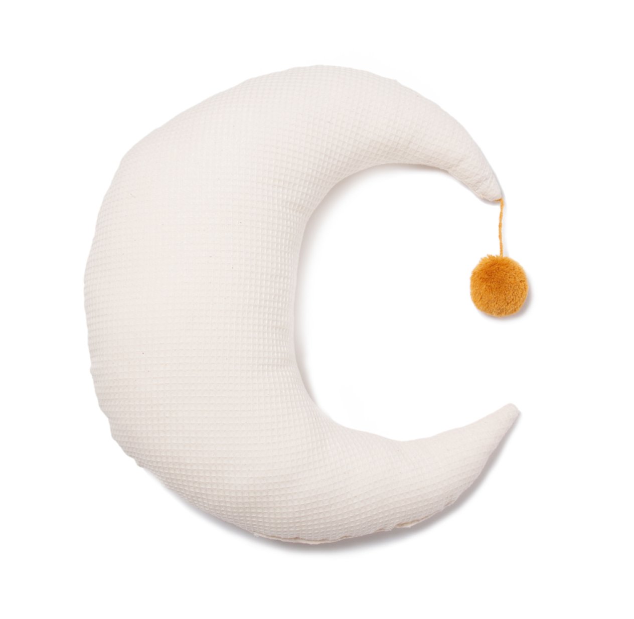 Coussin lune Pierrot pompon - Naturel