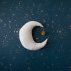 Coussin lune Pierrot pompon - Naturel