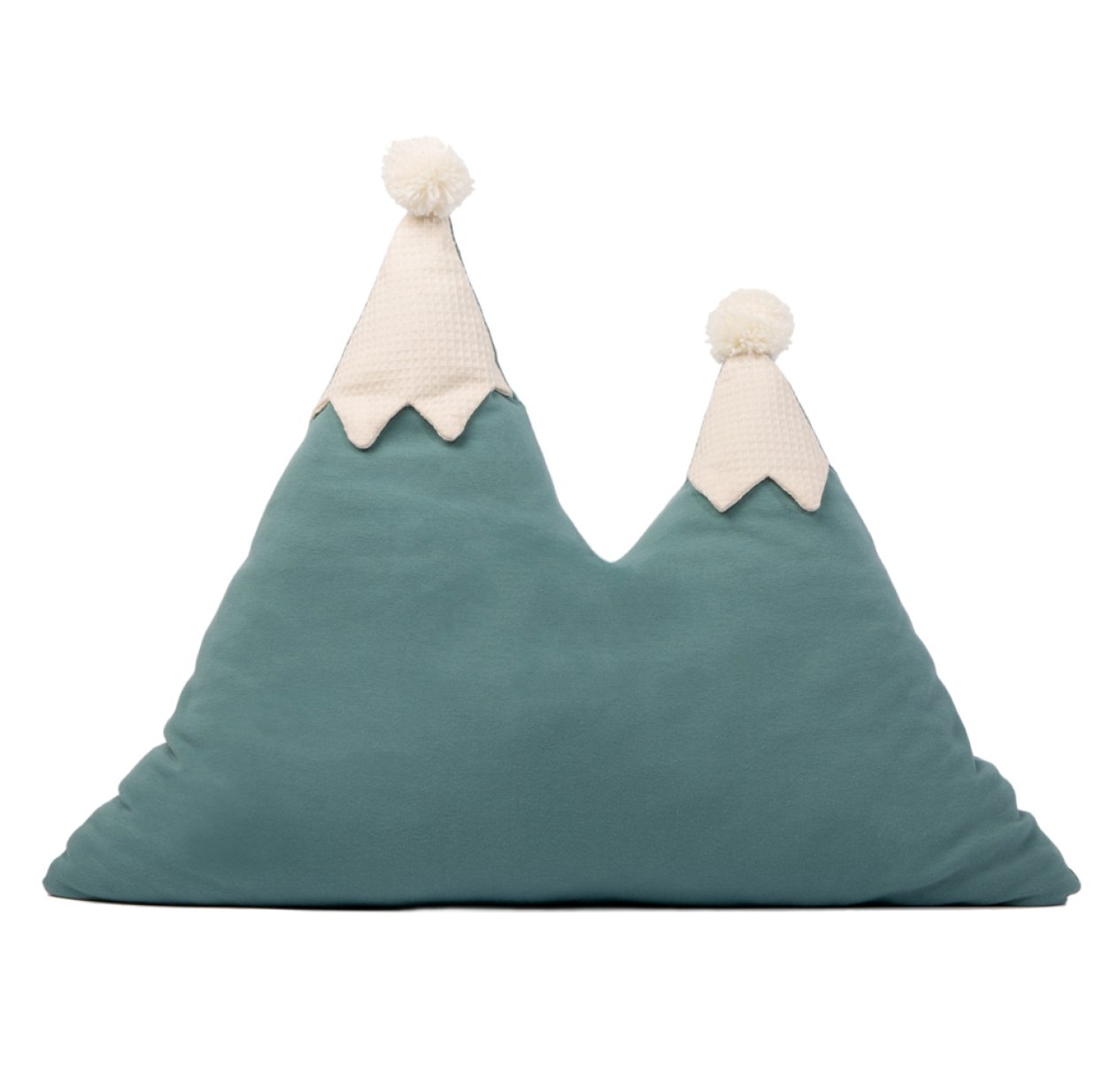 Coussin montagne Snowy pompon magic green - Vert vintage