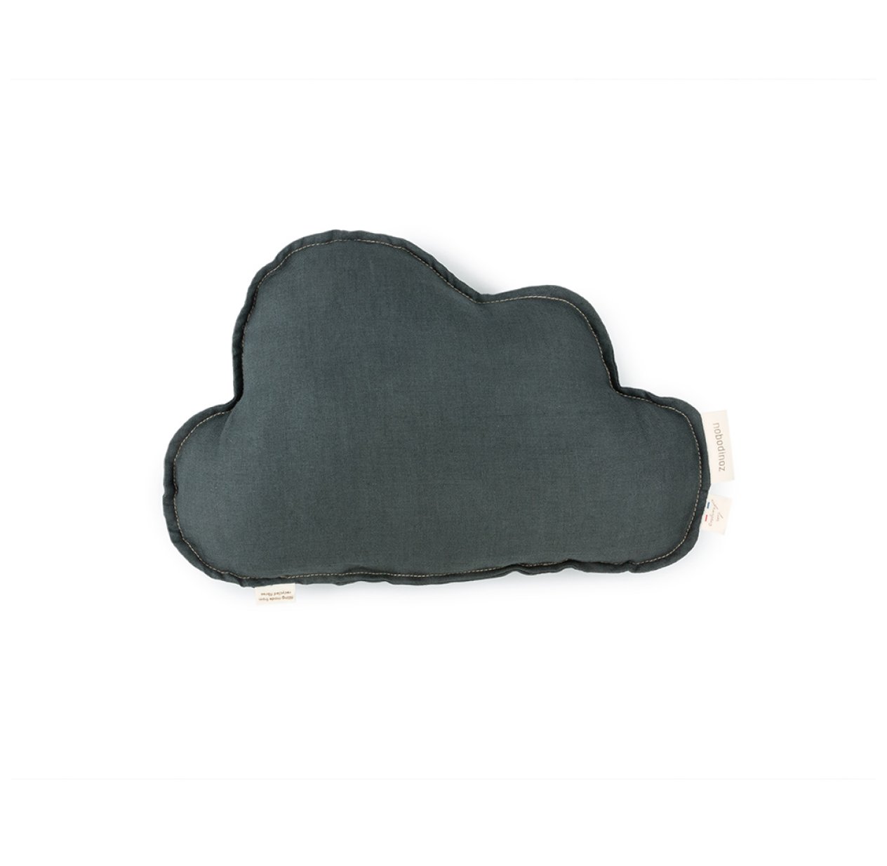 Coussin Nuage Lin Français - Green Blue