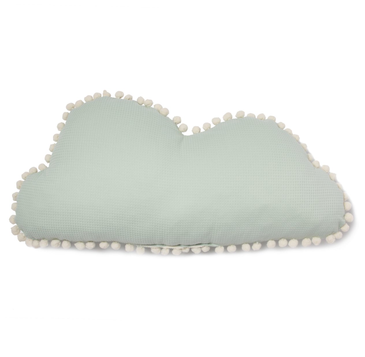 Coussin nuage Marshmallow pompon - Aqua