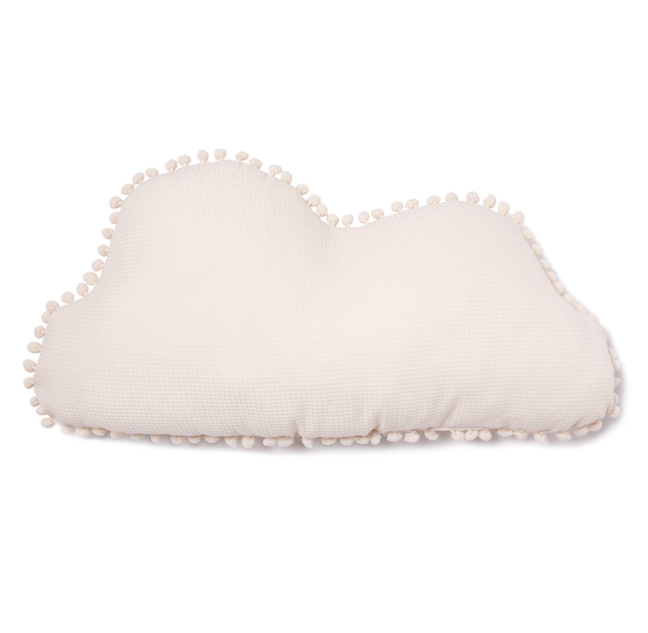 Coussin nuage Marshmallow pompon - Naturel