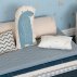Coussin ours Jon - Bleu/Naturel