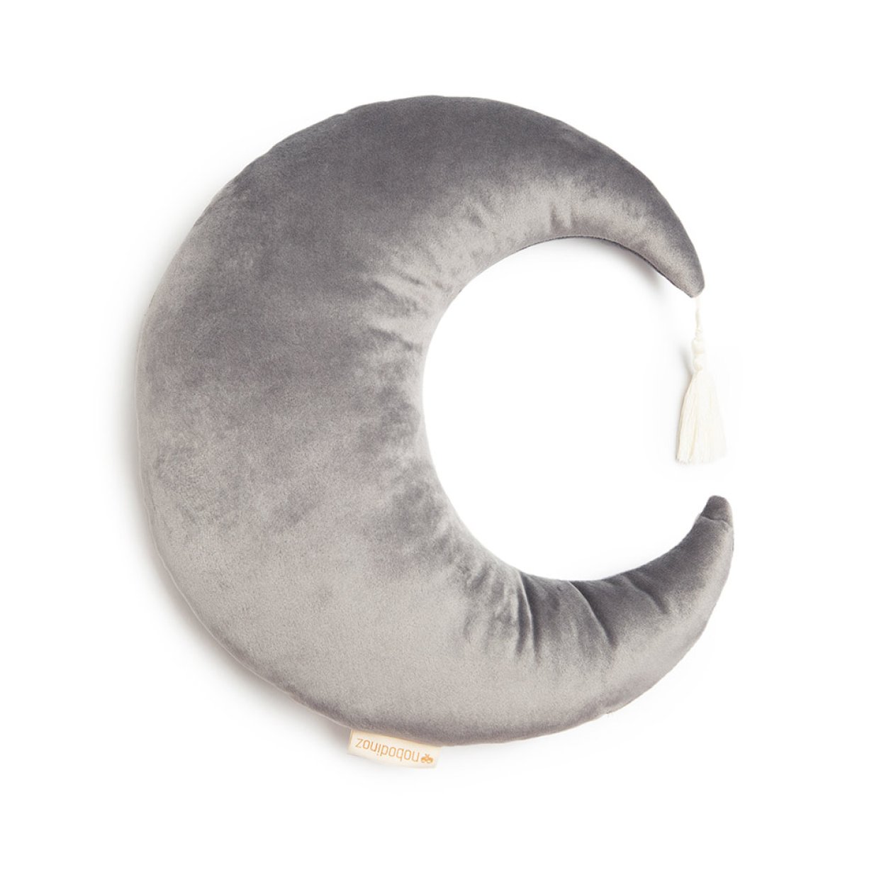 Coussin Lune Pierrot Velours - Gris Slate