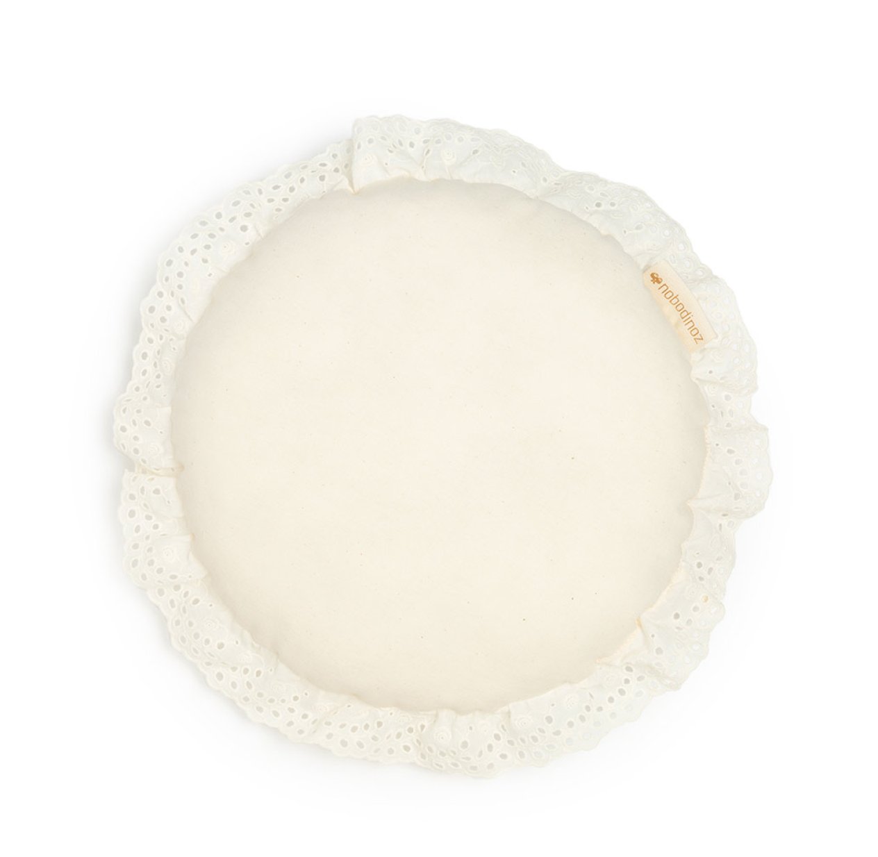 Coussin Rond Dentelle Vera - Naturel