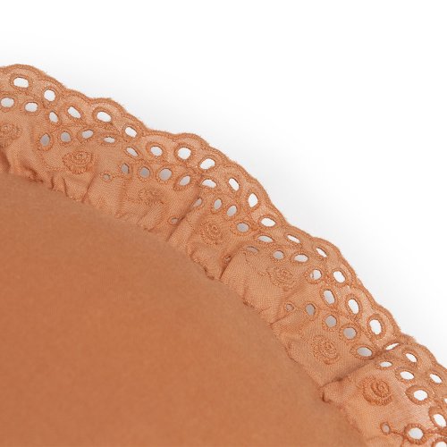 Coussin Rond Dentelle Vera - Sienne