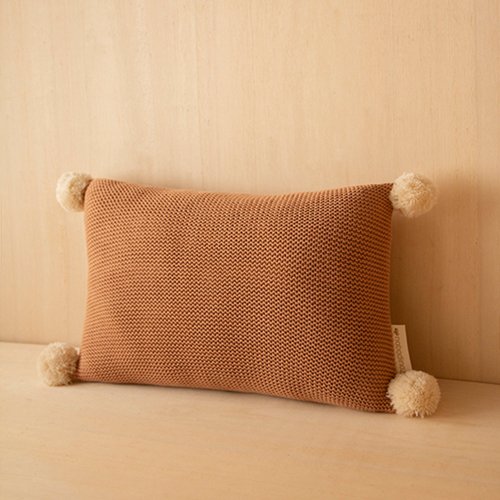 Coussin en tricot So Natural - Biscuit