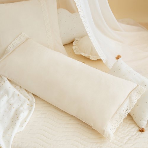 Coussin Long Dentelle Vera - Naturel