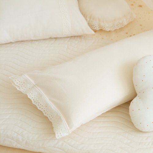 Coussin Long Dentelle Vera - Naturel