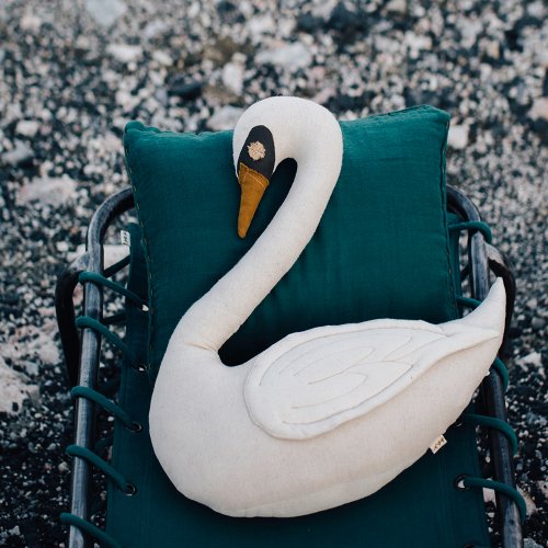 Coussin cygne Vicky - Naturel