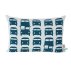 Coussin Rush Hour - Bleu pétrole