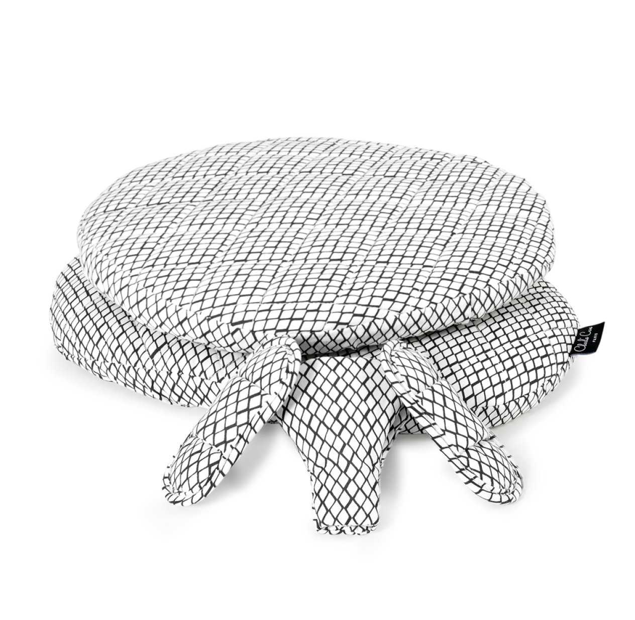 Coussins d'assise Tibu Diamond Black&White - Blanc/Noir