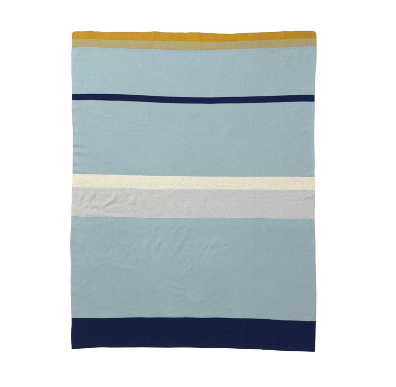 Couverture à rayures - Bleu ciel