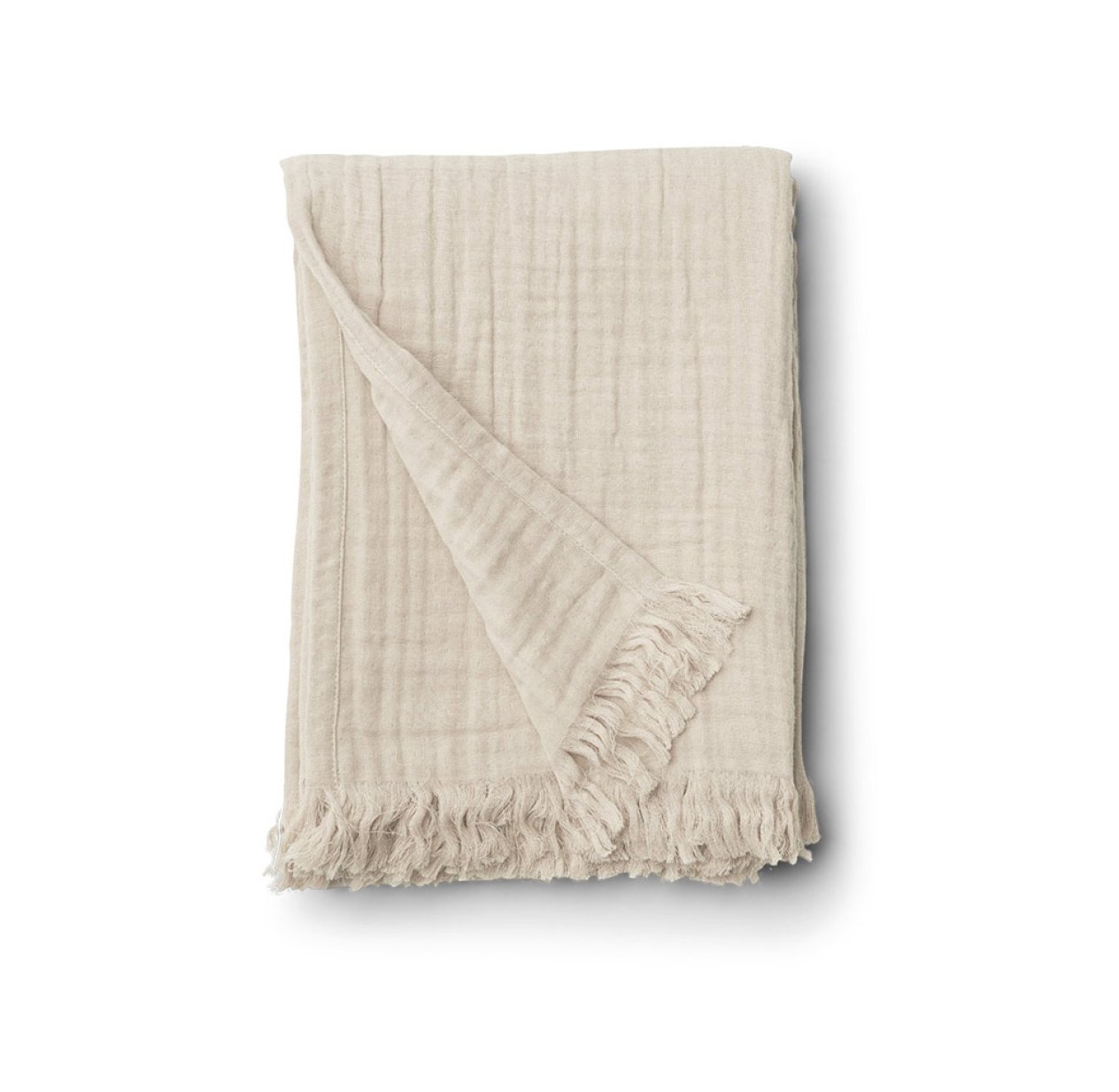 Plaid frangé Magda - Sable