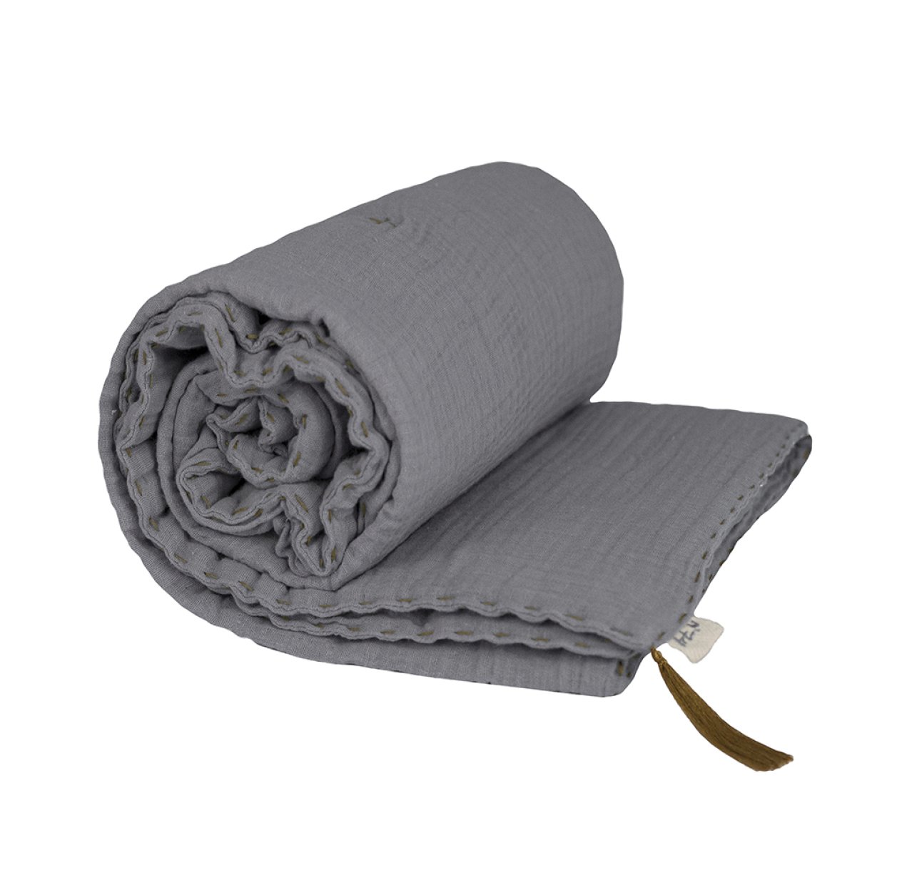 Couverture Gaze de coton - Gris stone