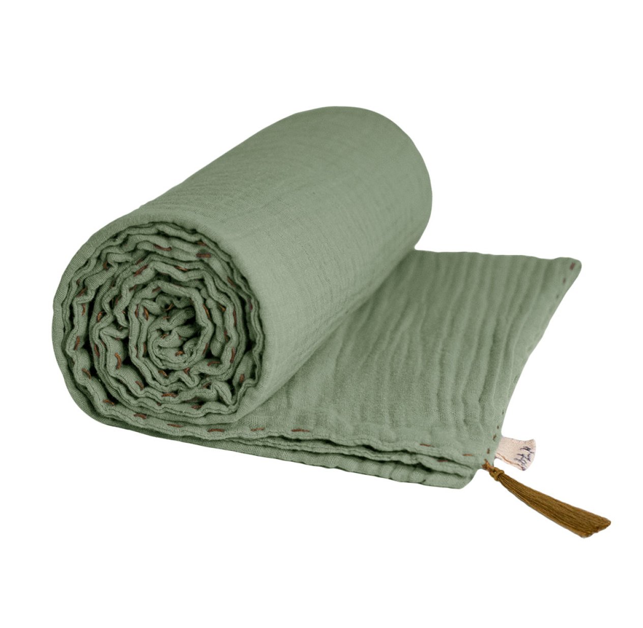 Couverture Légère en Gaze de Coton bio - Sauge