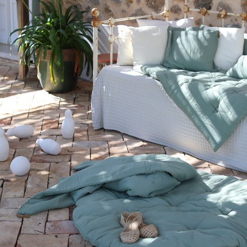 Couverture Légère en Gaze de Coton bio - Sauge