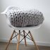 Couverture grosse maille - Gris clair