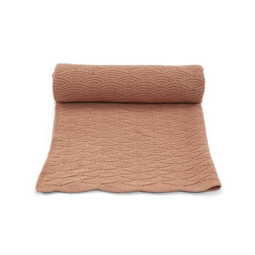 Couverture en tricot Pointelle - Blush