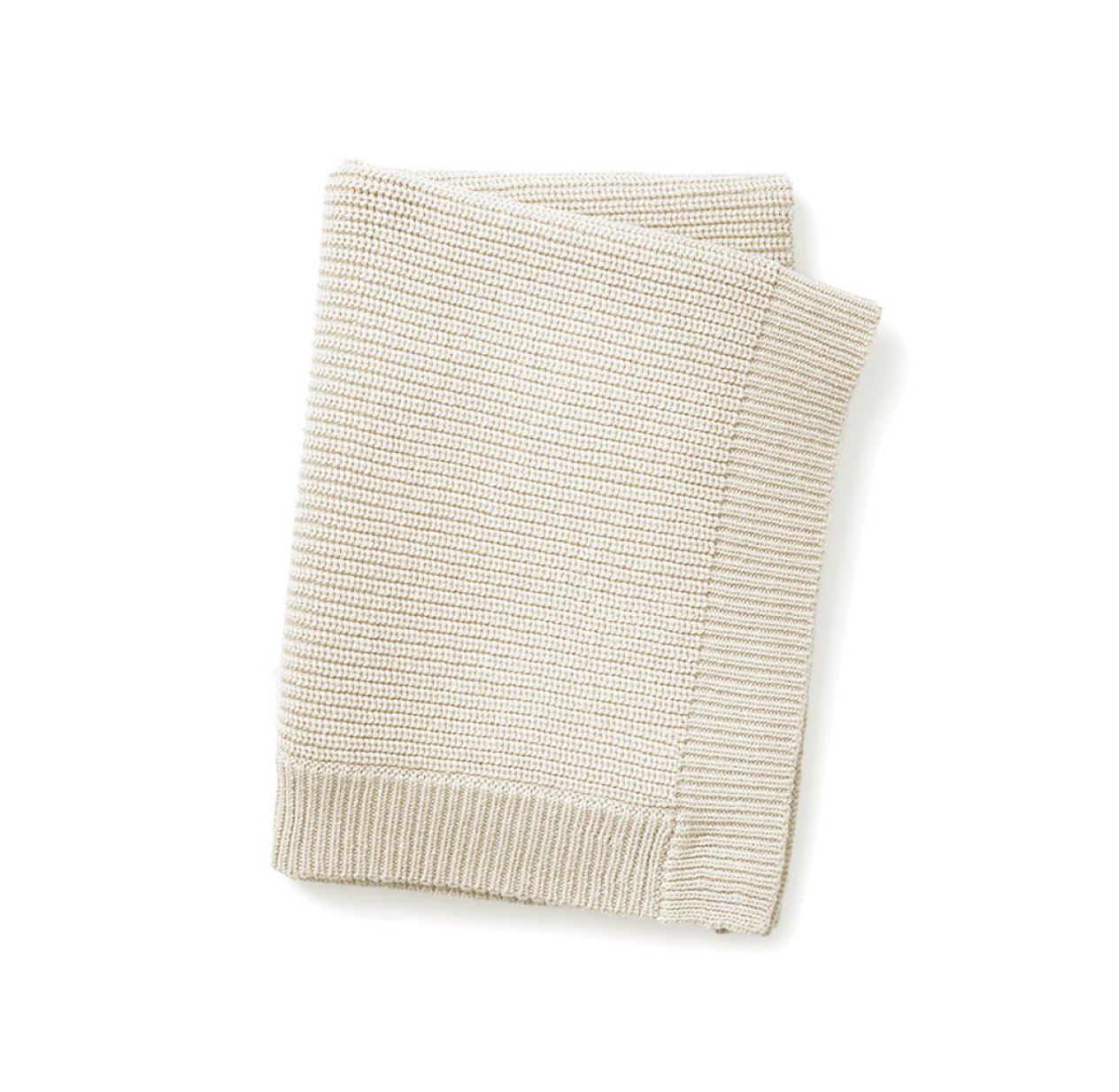 Couverture Tricot Laine - Vanille