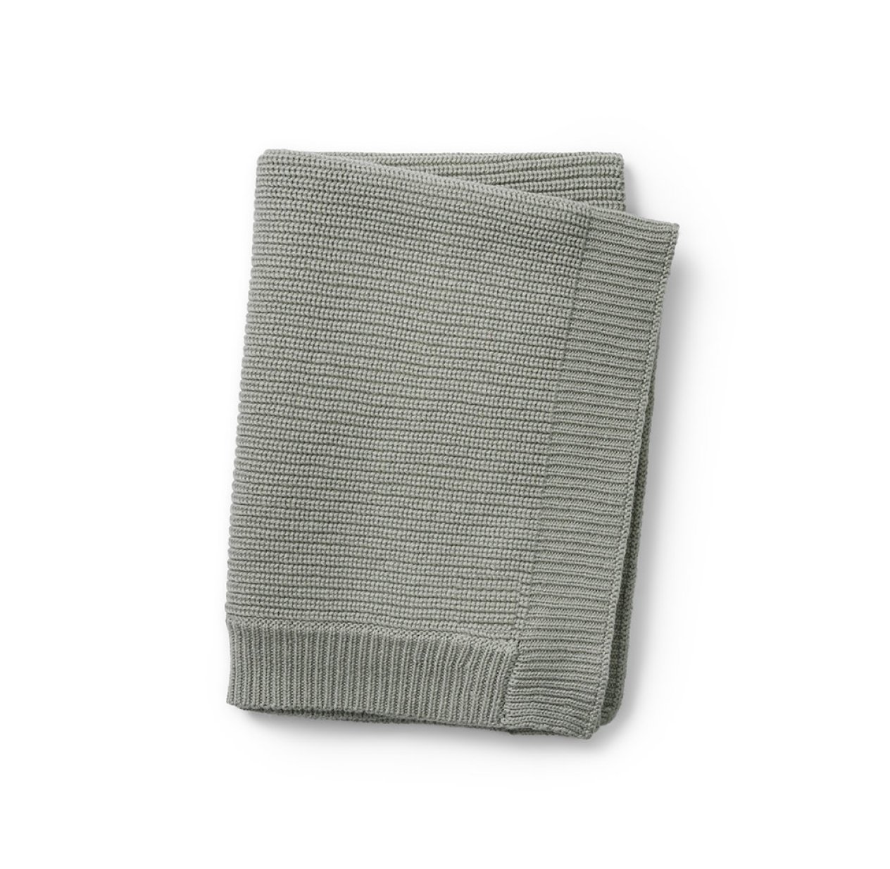 Couverture Tricot Laine - Vert Minéral