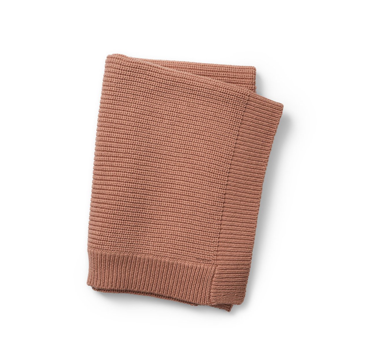 Couverture Tricot Laine - Vieux rose