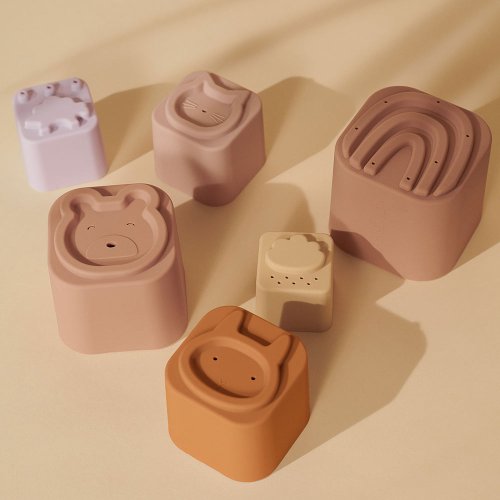 Cubes à empiler Zuzu - Rose mix