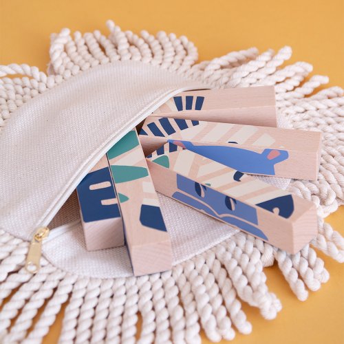 Puzzle blocs en bois Animaux Sauvages