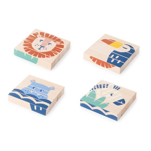 Puzzle blocs en bois Animaux Sauvages
