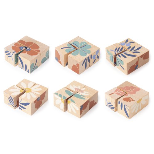 4 cubes en bois Plantes 4 cubes en bois Plantes